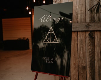 H Potter Wedding Signs | Wedding Welcome Sign | Painted Wedding Signs | Acrylic Welcome Sign | H Potter | After All This Time Always