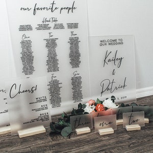 Wedding Sign Bundle, Frosted Acrylic Signs, Frosted Acrylic Wedding Signs, Matching Wedding Sign Set