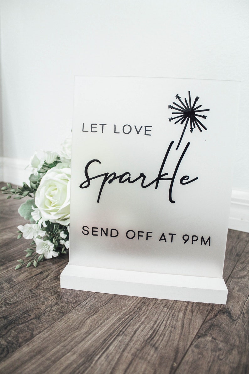 Sparkler Send Off Sign Wedding Sparkler Exit Wedding Etsy