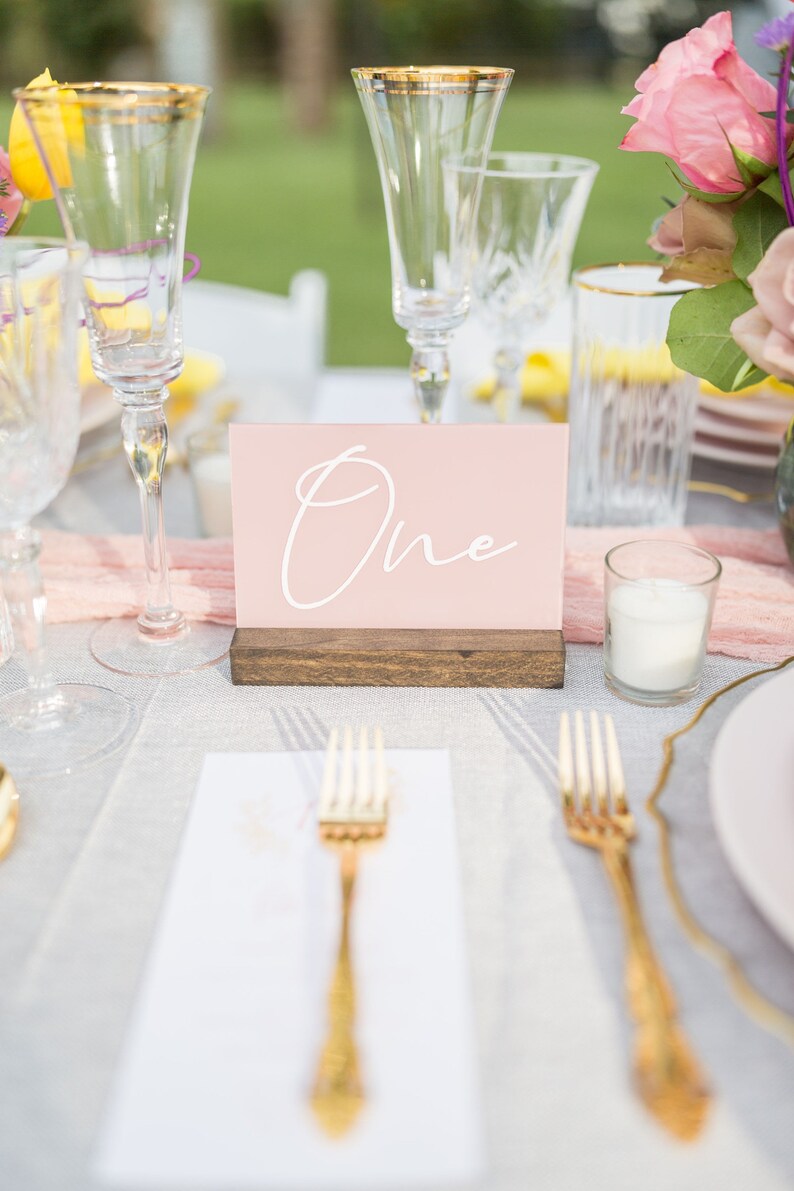 Painted Table Numbers Wedding Table Names Wedding Table Etsy