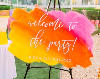 Ombre Wedding Sign, Welcome Wedding Sign, Wedding Signs, Ombre Wedding