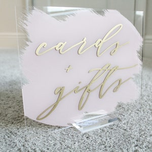 Cards & Gifts Sign | Acrylic Gift Table Sign | Wedding Gift Table Sign | Wedding Card Sign | Acrylic Wedding Sign