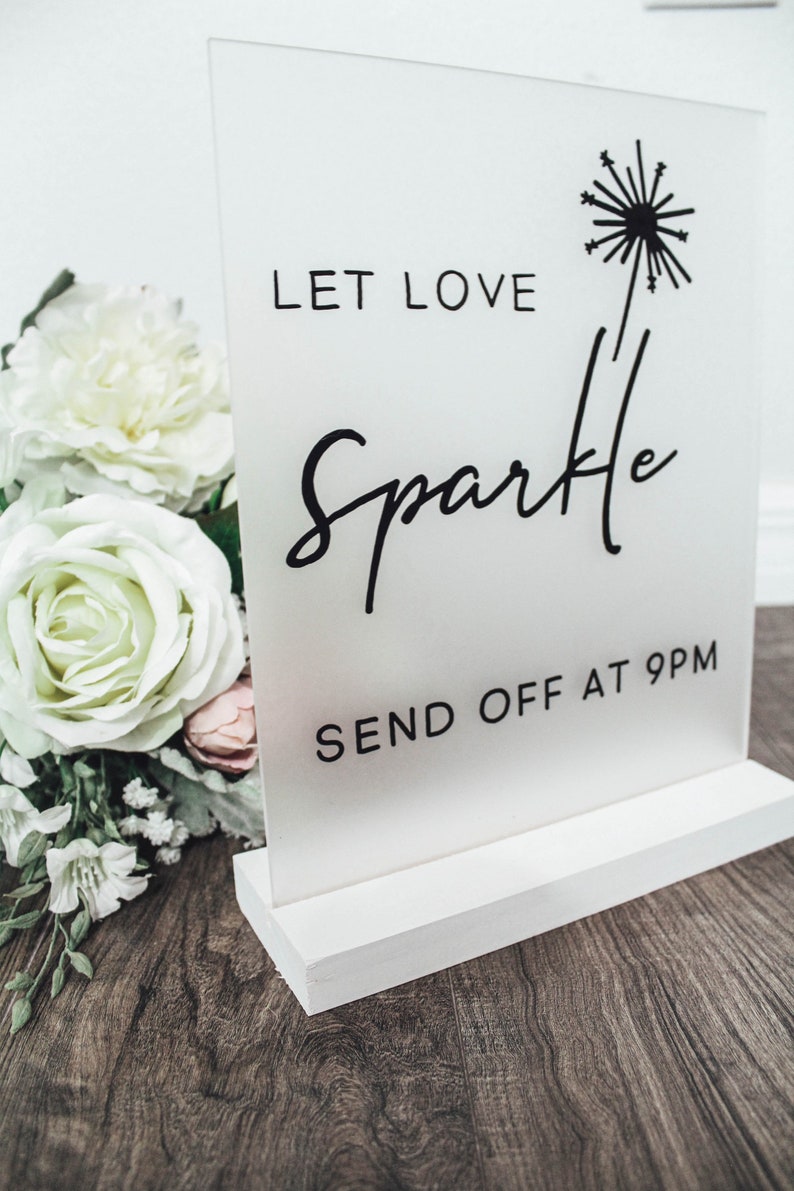 Sparkler Send Off Sign Wedding Sparkler Exit Wedding Etsy