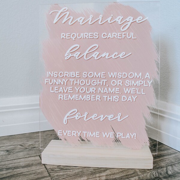 Jenga Guest Book Etsy