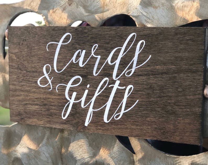 Wedding Cards & Gifts Sign Rustic Wood Wedding Sign Etsy