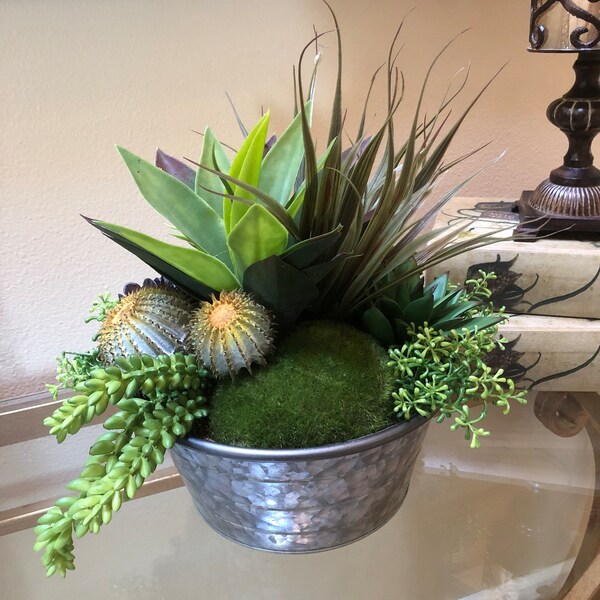 Faux Succulent Arrangement Etsy