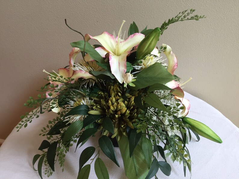 Floral arrangement Centerpiece Silk flower arrangement Etsy