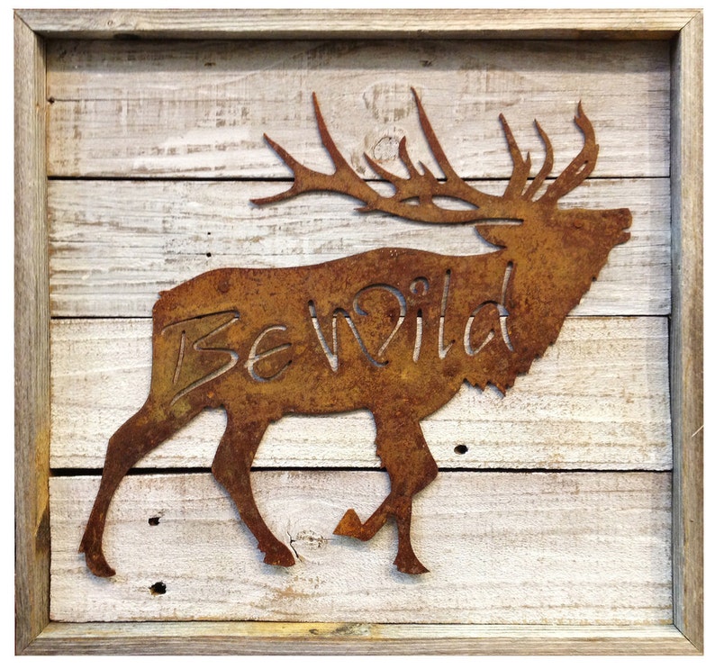 metal and wood home decor