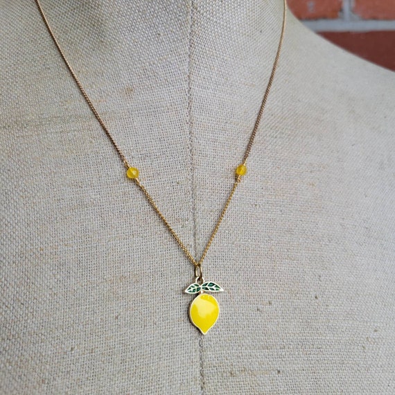 Lemon charm cheap necklace