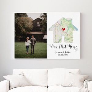 Our Home Picture. Gift Personalized Map Art. Custom Map Canvas.Map Print. Your Map Location. Map Art