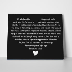 Herzförmige Texte, Custom Songtexte, First Dance Song, Gift for Jubilar, Songtexte Leinwand KunstHochzeitslieder.
