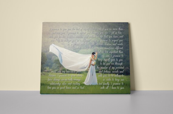 Wedding Canvas Print Custom Canvas Print Your Wedding Photo Etsy