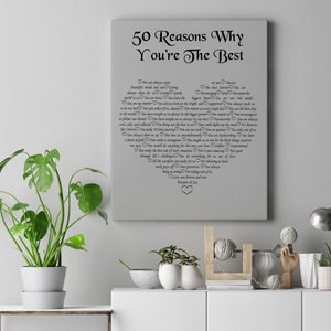 30, 40, 50, 60 Gründe, warum Sie die besten, Geburtstagsgeschenk für Freund, benutzerdefinierte Geburtstagsgeschenk. Geschenk des besten Freundes.