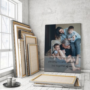 Psalm 133:1. Family Bible Verse Print. Scripture, Wall Decor.