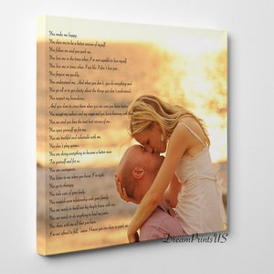 Ihr/ihm Geschenk für Geburtstag oder jede Gelegenheit. Baumwolle Jahrestagsgeschenk. Benutzerdefinierte Hochzeit Vows.Personalized Vows.Wall Dekor. Weihnachts-Geschenk.