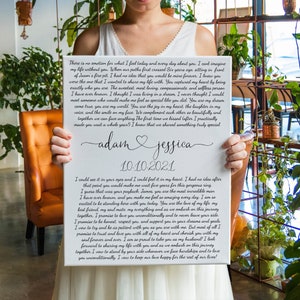 Custom Song Lyrics. Anniversary Gift. First Song Lyrics On Canvas, Gift For Her. Personalized lyrics canvas, Wedding song lyrics