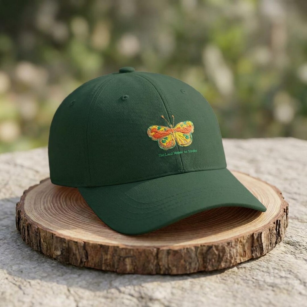 Butterfly Classic Dad Cap | Embroidered Floral Insect Design - Etsy