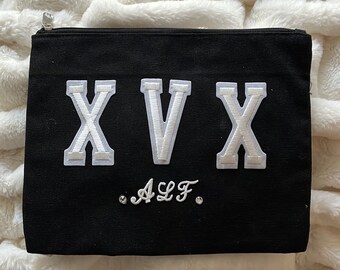 Vegan Straight Edge Canvas Pouch