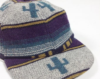 Grey 5 PANEL STRAPBACK HAT Contra-Stitch Plain Blank Cotton Camper retro camp