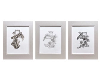 Candle Triptych – pencil drawing, charcoal sketch, still life art