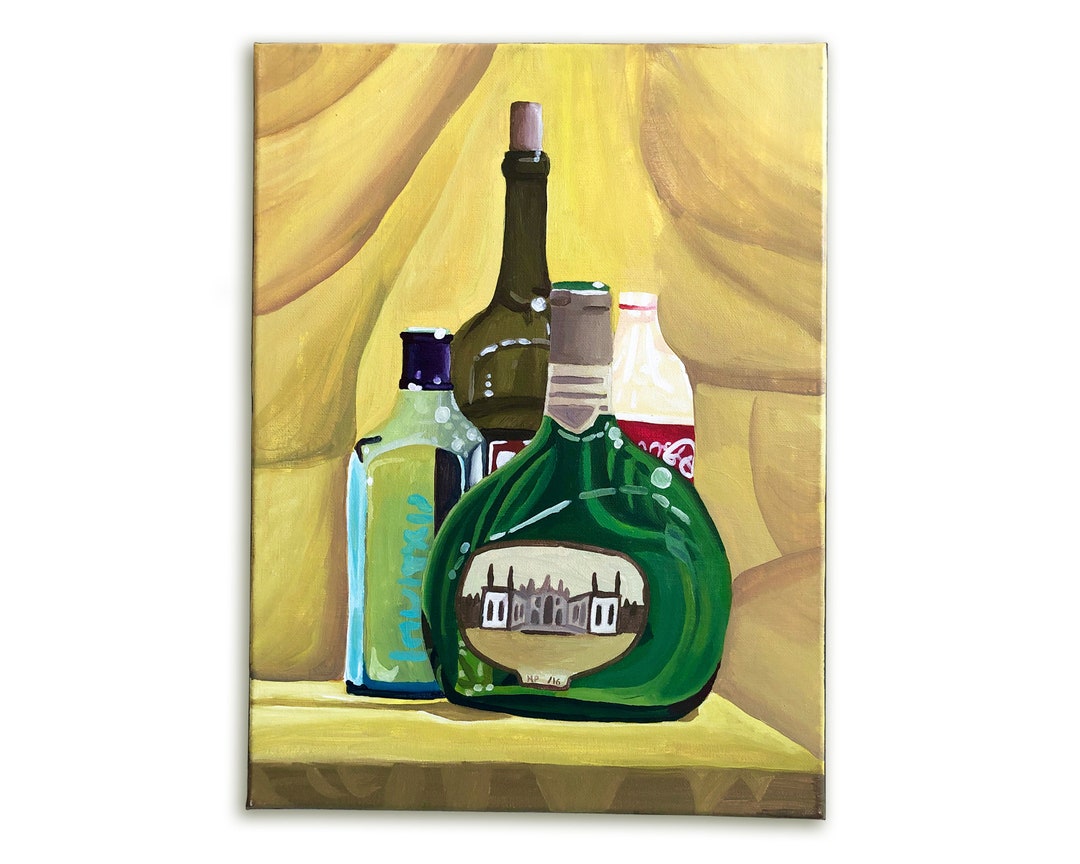 Drink Display – Acrylic Still Life Painting, Original Artwork ...