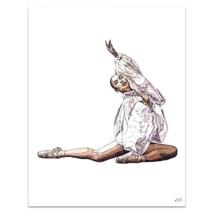 Dancer 3 – Federzeichnung, Buntzeichnung, dekorative Kunst