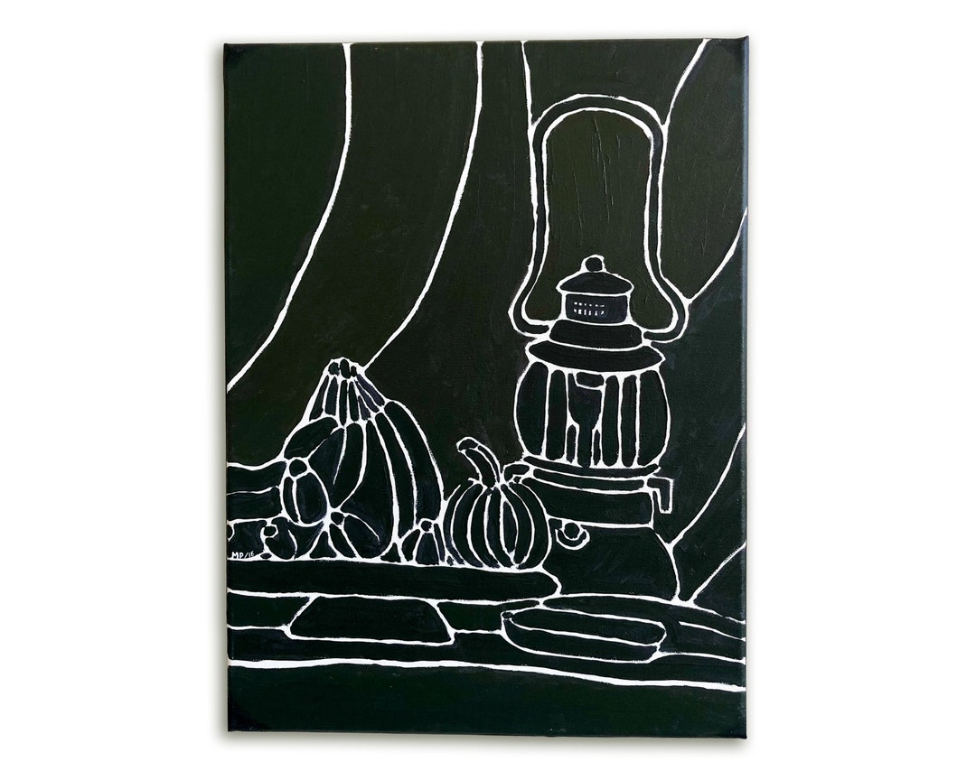 Black Objects – Acrylic Still Life Painting, Original Artwork ...