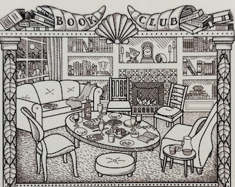 Book Club Book Plate Sticker (physical item)