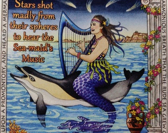 Mermaid Book Plate Sticker (physical item)