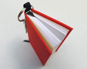 Book Bag Charm Keyring Handmade in England