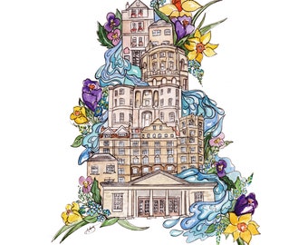 Bath In Spring - A4 Silk Finish Print