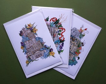 Bath UK Themed Greeting Cards Blank Inside A5 & A6 Packs or Singles