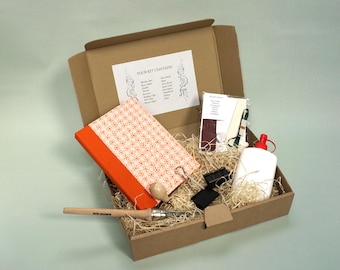 Bookbinding Kit Make Your Own Hardback Journal / Sketchbook Casebound Book from Scratch