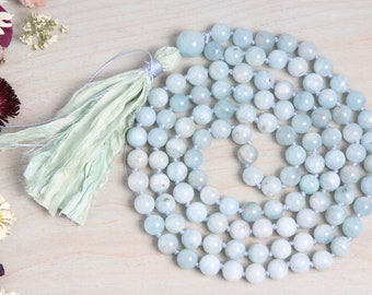 £4.49 108 Beads Amazonite Lotus Necklace Bracelet Meditation Chakra Christmas