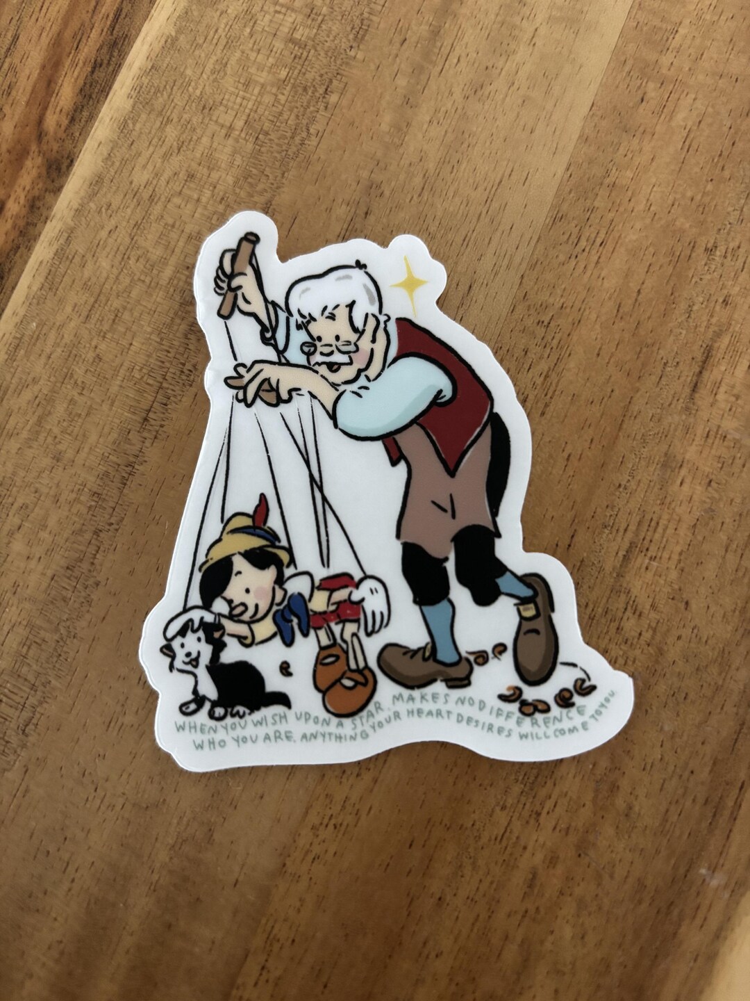 CLEAR Little Wooden Head Sticker - Etsy