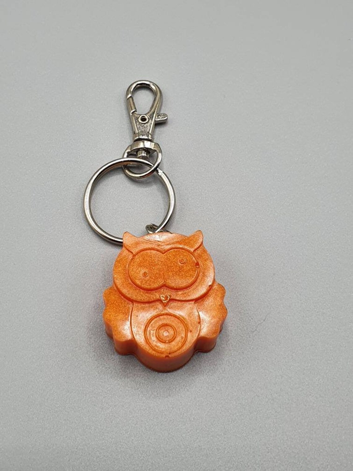 Resin Cute Orange Owl Keychain/ Keyring/ Handbag Charm With Etsy