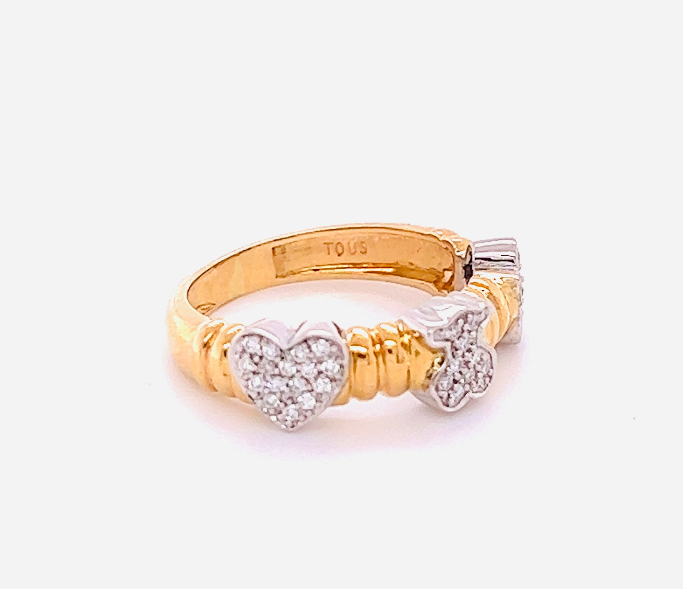 Authentic Designer TOUS 18k Diamonds Ring Etsy