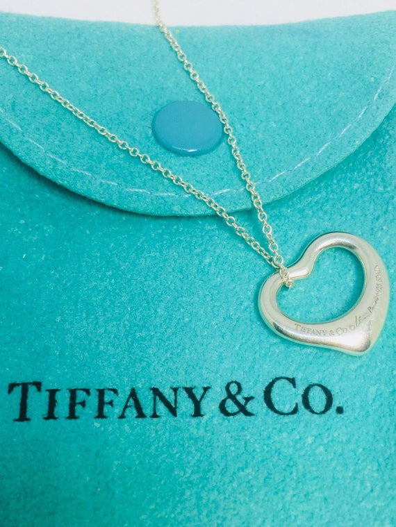 Tiffany Co Silver Heart Charm Pendant Necklace - Tiffany Turquoise Heart Pendant Tiffany Co Silver Heart Charm Pendant Necklace - Tiffany Turquoise Heart Pendant