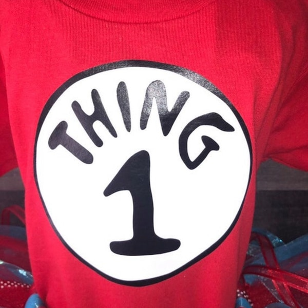 Dr Thing 1 & Thing 2 Large 2 Piece Iron On Patch Set Thing 1 and Thing 2 Vinyl iron onHusband Wife Brother Sister Sibling Halloween Iron on