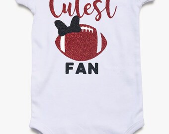 Cutest Football Fan Super Bowl Shirt/ Onsie different colors avaliable