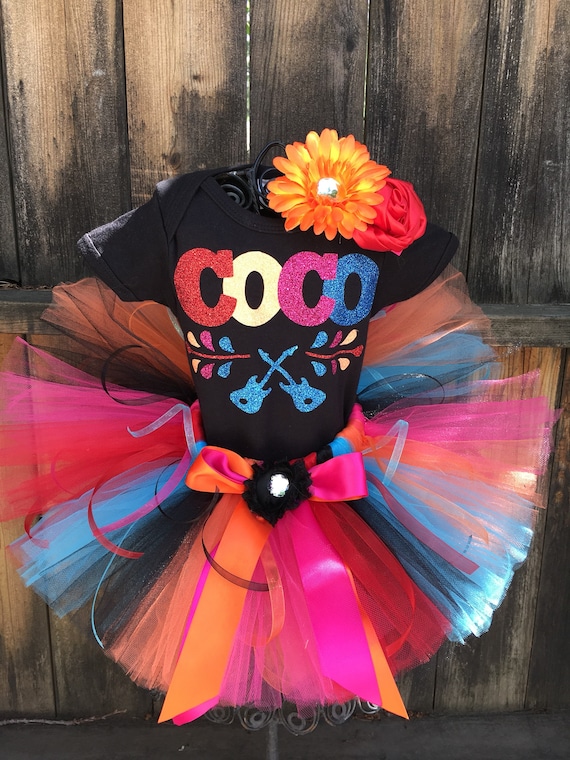Disney Inspired Birthday COCO Dress Tutu Set Disney Day of the Dead Shirt  Ready to Ship 