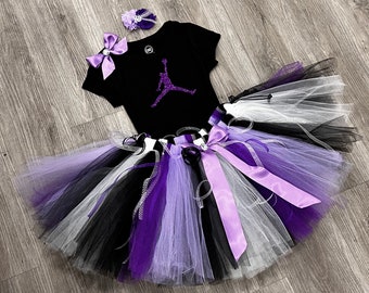 Sports Inspired Basketball Girls Michael Jordan Outfit TUTU Dress Set