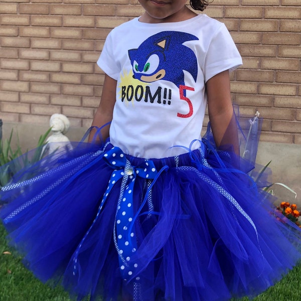 Inspired Sonic Outfit Costume TUTU Dress Set