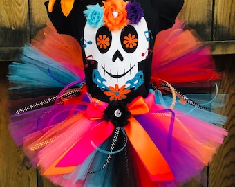 COCO Inspired Disney TUTU Dress Set, Includes a 3D Flower Day of