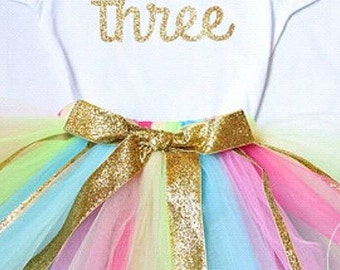 Sprinkles Birthday Tutu Set Size 12-24 months, 2T 3T 4T 5 6 7 8