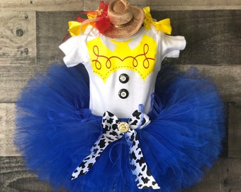 Inspired Toy Story Girls Jessy  Outfit Costume TUTU Dress Set