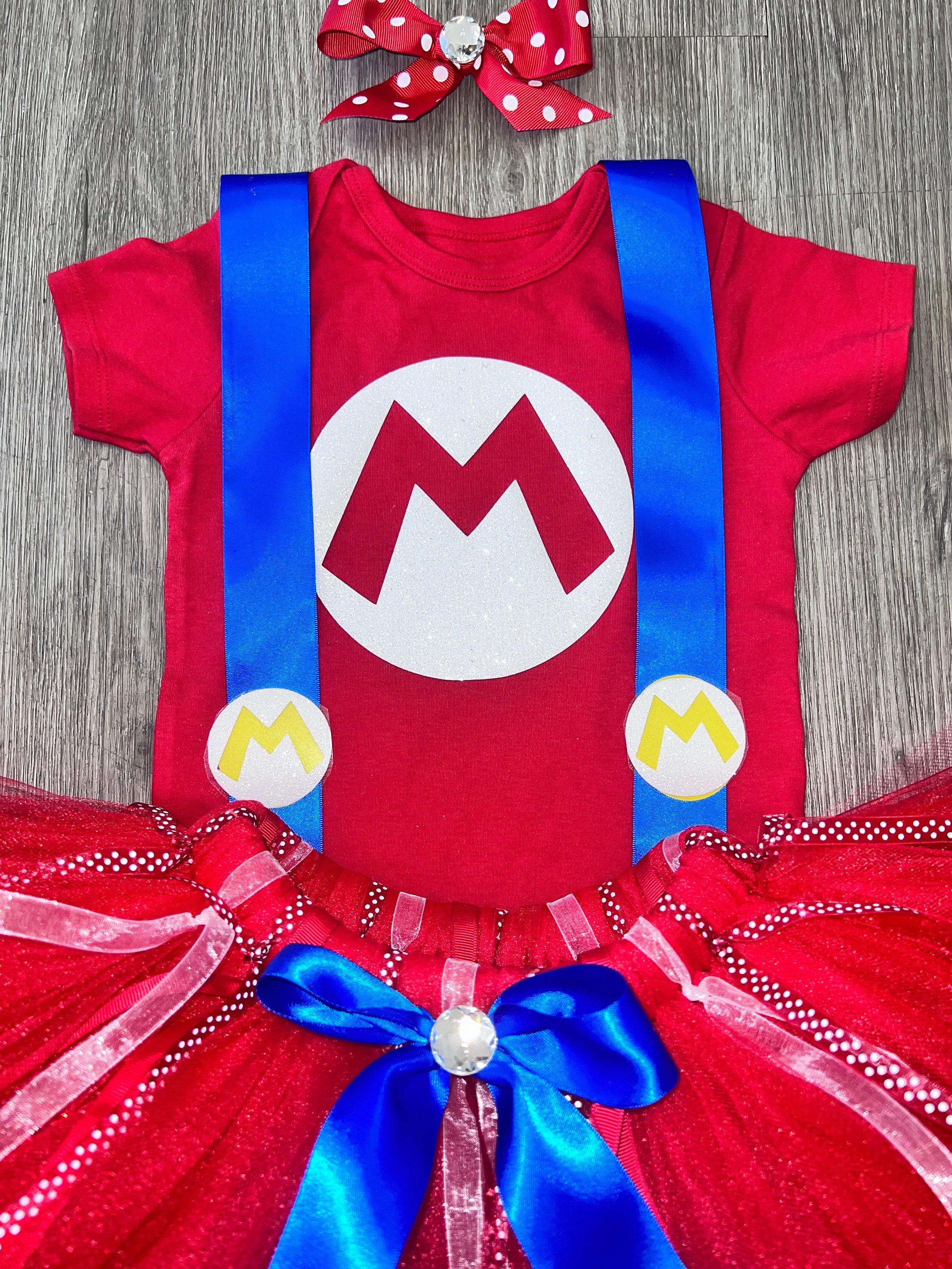 YYDSXK Mario Costume Bambino, Luigi Fancy Outfit, Costumi Cosplay Mario per  Ragazze, Costume da Bambina con Cappello, Guanti, Barba per Bambino  Compleanno Festa di Natale Halloween Carnevale Cosplay : : Giochi e