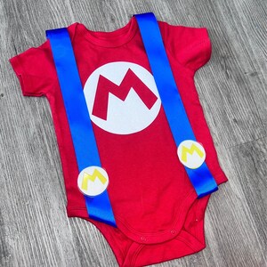 Mario Luigi Brother Video Game Red Custom Inspired TUTU Outfit Dress Set image 3