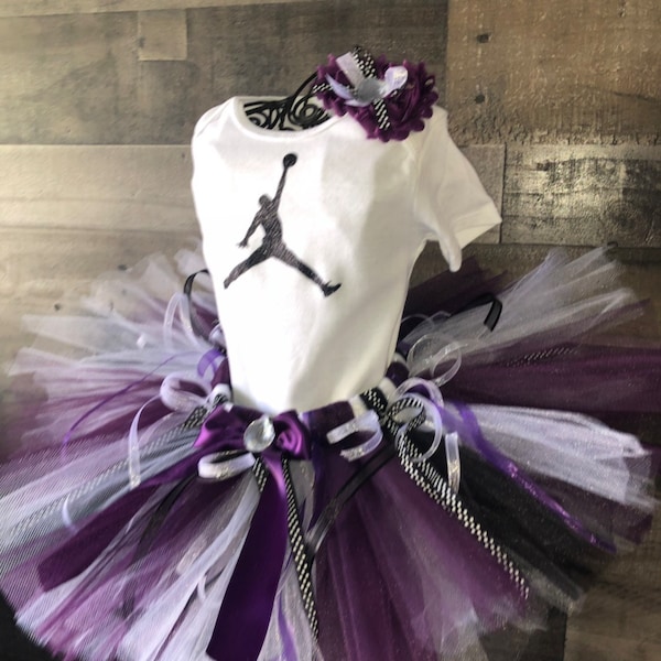 Sports Inspired Basketball Girls Michael Jordan Outfit TUTU Dress Set