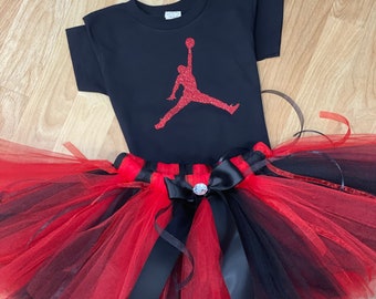 Sports Inspired Basketball Girls Michael Jordan Outfit TUTU Dress Set